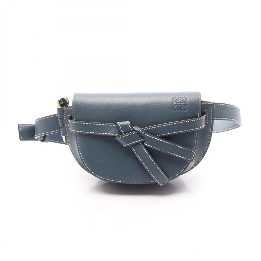 Loewe Gate Bum Bag Waist Body Leather Waist Bag Blue
